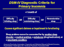 Primary Insomnia: Criteria for Primary Insomnia, Treatment Goals