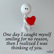 Thinking of you Quotes - One day I caught myself smiling via Relatably.com