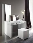 Dressing tables with mirror and stool