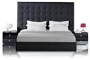 Lux Living Miller Headboard in Black Leather - Mattress Firm
