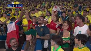 Aos 13 min do 1º tempo - gol de falta de Michael Murillo do Brasil contra o Panamá
