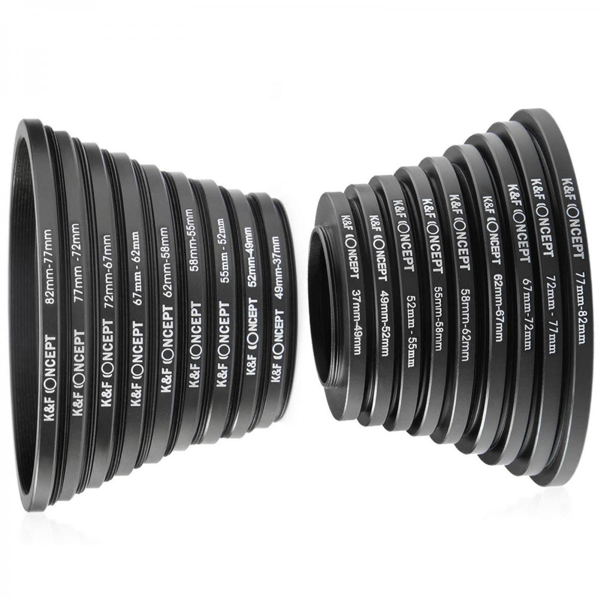 18 Pieces Filter Ring Adapter Set