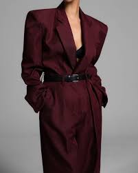 Burgundy Oversized Blazer: Relaxed Fit Women's Suit Jacket - Etsy