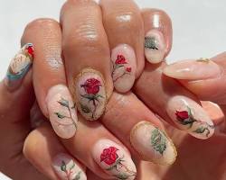 Hình ảnh về Rose nail design