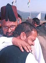 It was a tearful union of Sardar Mohammad Jagir Khan (wearing cap) with his ... - jk