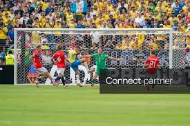 Licensable picture: Norway goalkeeper Ørjan Nyland (1) blocks a shot on goal during FIFA World Cup 2026 round of 16 match between Norway and Brazil