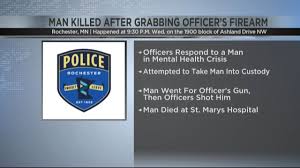 Man killed after grabbing Rochester police officer's gun