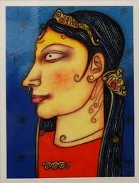 &quot;Basumati&quot; - Biswajit Saha. Soft pastel on paper, 14&quot; x 10.5&quot; - biswajit_saha~basumati