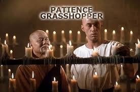 Patience, Grasshopper * Famous quote from the TV series Kung Fu ... via Relatably.com