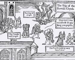 Image of Protestant vs Catholic conflict in Elizabethan England
