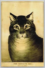 The Favorite Cat Postcard Nathaniel Currier Art Print Met Museum 1800s Piece | eBay