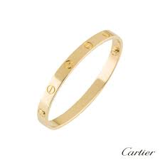Cartier Yellow Gold Plain Love Bracelet Size 17 B6035517 | Rich Diamonds