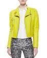 Yellow biker jacket