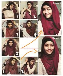 Hasil gambar untuk tutorial hijab paris