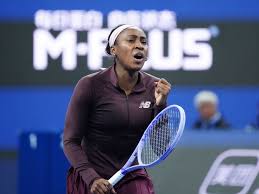 Gauff pulls away late to defeat 16-year-old Sun in Beijing