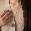 Stepping Stone Necklace | 14k Gold Pendant | Melanie Casey Pendant with 20" Matching Chain - Product from Melanie Casey