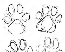 cat and a dog paw print artの画像