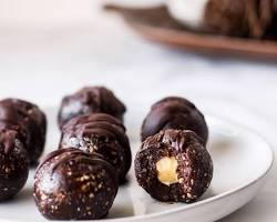 ferrero rocher protein balls hazelnut chocolate visual, AI generated