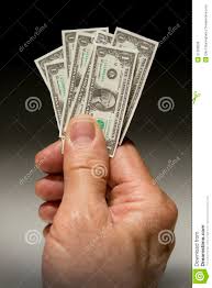 Man Holding Tiny Dollar Bills Royalty Free Stock Image - Image ... - man-holding-tiny-dollar-bills-one-31269096