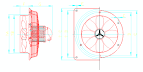 Extractor de aire bloque autocad