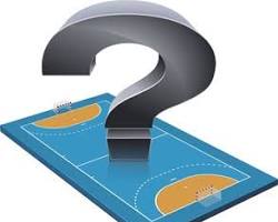 Image of football field with a question mark in the middle