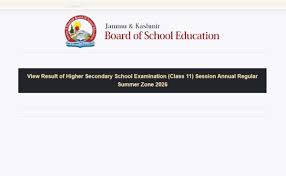 Jammu And Kashmir Board Class 11 Result Out For Summer Zone, Check Download Details