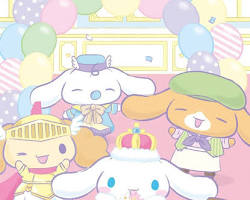 Cinnamoroll with his fans wallpaper