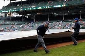 Chicago Cubs Game Delayed by Thunderstorms at Wrigley Field