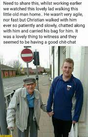 Guy walking old man home story | StareCat.com