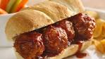 Bbq meatball sandwich