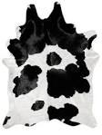 Cowhide rug black and white