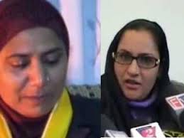 Farzana Alam nd her opponent Razia Sultana. Screengrab from ibnlive. Razia Sultana said Farzana is banking on the work her &#39;retired husband&#39; did for the ... - punjabcopswives_ibnlive