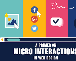 Image of website with microinteractions, such as buttons that change color when hovered over