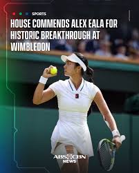 The House of Representatives adopted a resolution to recognize Filipino tennis star Alex Eala for the "immense pride and honor" she brought to the country during her historic 2026 Wimbledon campaign. Link to full story in the comments section.