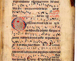 Image of Carolingian music notation neumes manuscript