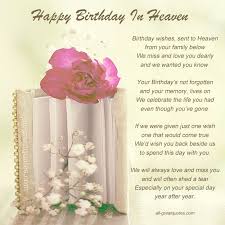 happy birthday wishes sent to heaven | Free Birthday Cards For ... via Relatably.com