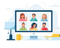 Image of group of people having a video conference