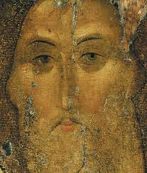 Andrei Rublev. The Saviour. The detail of the icon from the Deisus Chin (Row), of Assumption Cathedral on the Gorodok in Zvenigorod. State Tretyakov Gallery - andrei-rublev-3-1