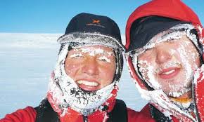 Magnetic appeal: (from left) Rob Gauntlett and James Hooper in Greenland in 2008 - near the start of their pole-to-pole expedition. Photograph: Observer - rob-gauntlett-and-james-h-007