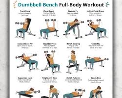 upper body workout dumbbell bench press gym exercise, AI generated