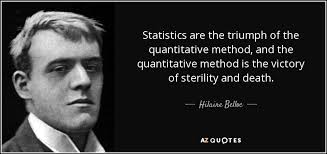 Hilaire Belloc quote: Statistics are the triumph of the ... via Relatably.com