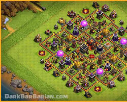 Hybrid Clash of Clans TH10 base layout resmi