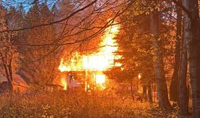 Pożar w domu w Targanicach