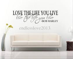 Vinyl Sticker Wall Art Bob Marley Quote Wall Decal Decor Love Life ... via Relatably.com