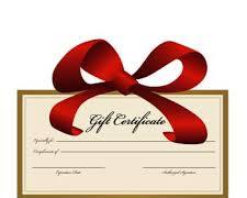 Image of gift certificate