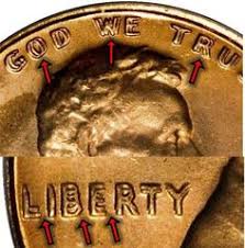 Image result for cutting out the profile of lincoln from a penny