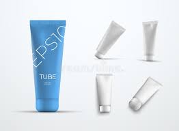 Vector Cosmetic Tube Mocap with Cap Standing in Perspective ...
