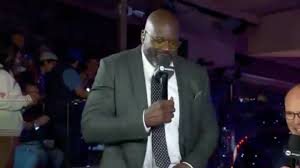 Shaquille O'Neal during Inside the NBA broadcast