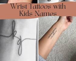 Image of Children's Names or Initials mother and two children tattoo