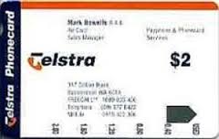 Phonecard: Mark Howells (Telstra, Australia) (Business Cards) Tel: